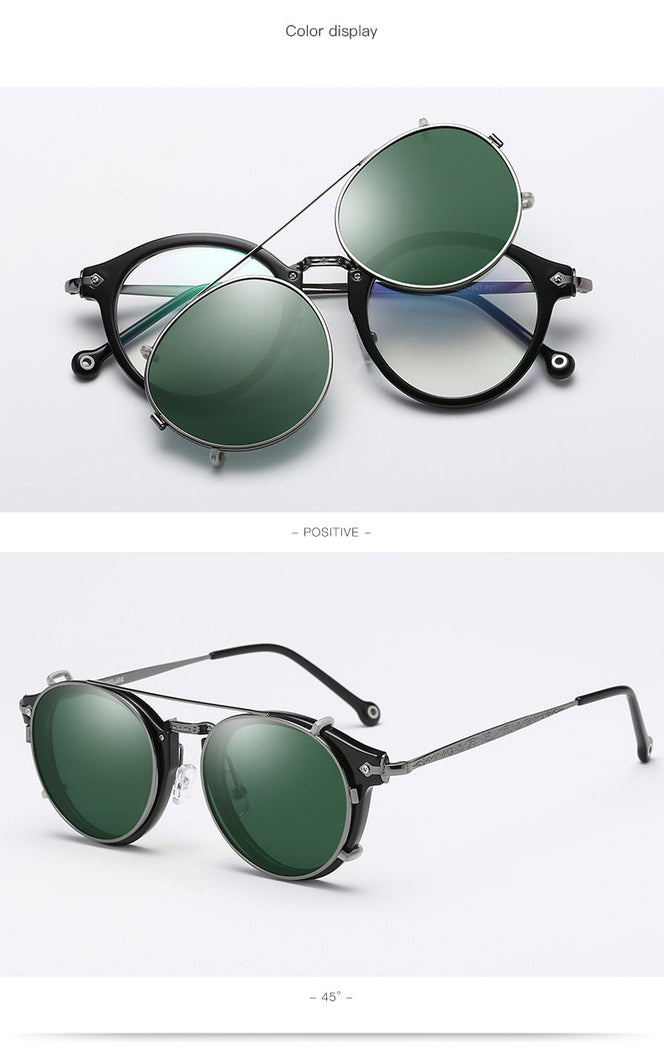 JackJad SteamPunk Vintage Round Style Polarized Sunglasses