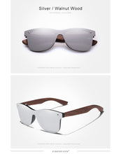 Load image into Gallery viewer, Polarized Walnut Wood Mirror Lens Sun Glasses