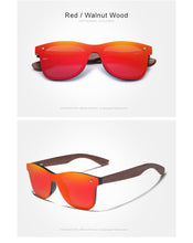 Load image into Gallery viewer, Polarized Walnut Wood Mirror Lens Sun Glasses