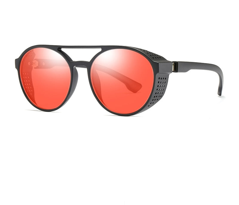Sun Glasses for Men Retro Hippie Goggles Round Steampunk Sunglasses
