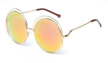 Load image into Gallery viewer, Vintage Round Big Size Oversized lens Mirror Sunglasses