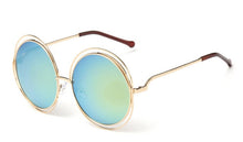 Load image into Gallery viewer, Vintage Round Big Size Oversized lens Mirror Sunglasses