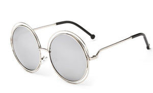 Vintage Round Big Size Oversized lens Mirror Sunglasses